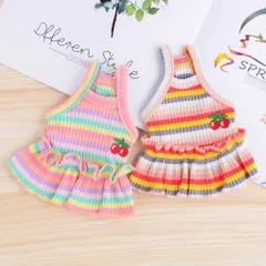 犬服 ドッグウェア ワンピース キャミワンピー 綿質 薄手 通気 伸縮性あり