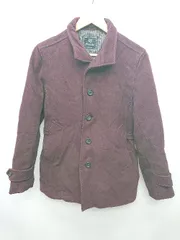 ◇ MEN'S BIGI メンズビギ 3B センターベント ウール100% 長袖 ジャケット コート サイズSS ブラック レッド系 メンズ P  【1403110006167】のサムネイル