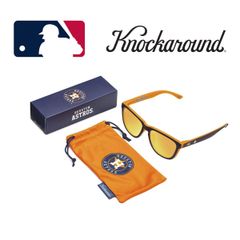 KNOCKAROUNDが、アメリカメジャーリーグ (MLB) と公式ライセンス契約を結び、ヒューストン・アストロズのデザインを施したこの夏大注目のサングラスです。