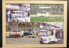 【レースカーのある風景】スポーツカー・ポストカード４枚セット（B5フレーム入り）