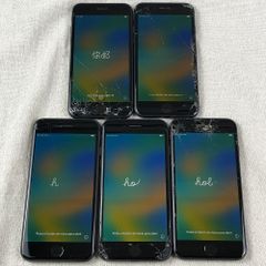 ◆ジャンク品◆【5点セット・SIMロック解除済】Apple iPhone 8 （A1906） 64GB【大きな割れ・不具合あり】/SP-JUNK-251141