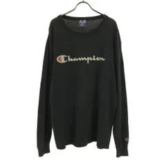 チャンピオン ロゴプリント 長袖 Tシャツ L ブラック Champion ロンT スウェットシャツ メンズ