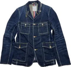 NICOLE CLUB FOR MEN ☆ ニコルクラブ デニム カバーオール テーラードジャケット 46 メンズ 秋冬 ワーク アメカジ ストリート 古着■BD272