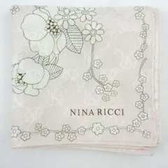 ニナリッチ スカーフ 大判ハンカチ 花柄 ブランド 小物 レディース ピンク系 NINA RICCI 【中古】