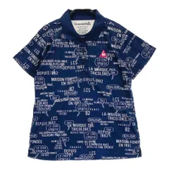 サイズ：L LECOQ GOLF ルコックゴルフ  半袖ポロシャツ 総柄 ネイビー系 [240101234991]# ゴルフウェア レディース ストスト