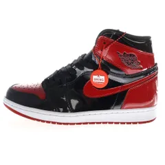 NIKE (ナイキ) AIR JORDAN 1 RETRO HIGH OG Patent Bred 555088-063 エアジョーダン1 パテント ブレッド ハイカットスニーカー ブラック/レッド US10/28cm