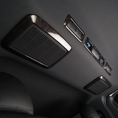 [ハイエース TRISTAR'S レジアスエース 200系 4型 5型 6型 7型] リアエアコン用 インテリアパネル 5点セット (ダークプライム 黒木目マホガニー調)
