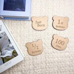【木製マンスリーカード】月齢　ニューボーンフォト　レターバナー　記念日　出産祝い