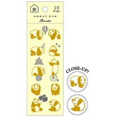 (정리) # 클로즈 핀 씰 모두의 문구 실루엣 씰 팬더 US14660 [× 30 세트]