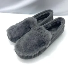 【中古】EMU AUSTRALIA モカシンシューズ チャコールグレー サイズ25cm[19]