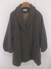 ■ JUNOAH ジュノア 長袖 チェスター コート ブラウン レディース E  【1305110024847】