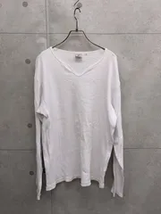 アヴィレックス/Avirex リブ編みVネックロングTシャツ XLサイズ ライトグレー 長袖＊mii018