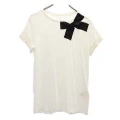ケイトスペード リボン 半袖 Tシャツ XS ホワイト Kate Spade レディース 【中古】  【230608】 メール便可
