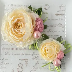 コサージュ ハンドメイド 親子セット No.339