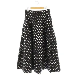 イエナ IENA ドットジャガードタックスカート ロング フレア 38 ブラック /DF ■OS