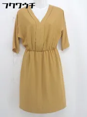 ◇ N. NATURAL BEAUTY BASIC ウエストゴム 七分袖 膝丈 ワンピース サイズM イエロー系 レディース  【中古】 【1106250008885】