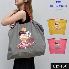 【爆速配送】【送料無料】【即納】 Ball＆Chain ボールアンドチェーン 正規品 ICE CREAM Lサイズ バッグ エコバッグ トートバッグ 刺繍 ギフト A4 301163