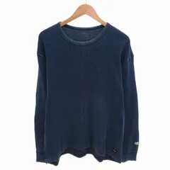 ブルーブルー BLUE BLUE × フルーツオブザルーム FRUIT OF THE LOOM Tシャツ サーマル 長袖 インディゴ染 L 青 ブルー /HO◆ 1217のサムネイル