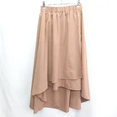 ◇ Θ AFRICATARO. アフリカタロウ ウエストゴム ロング丈 フィッシュテール スカート サイズF ブラウン系 レディース E  【1501160010667】のサムネイル