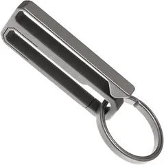 TKhits チタン カラビナ キーホルダー ベルト クリップ フック キーリング 付き : 長さ45x幅17mm、 直径25mm、ベルト 吊り下げ タイプ