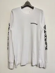 【最新作】CHROME HEARTS クロムハーツ Thermal サーマル 生地 Scroll Label スクロールラベル 長袖 Tシャツ ロンT トップス カットソー インナー ホワイト 白 XLサイズ 新品未使用