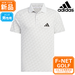 新品 【ホワイト】春 夏 モデル adidas アディダス ゴルフウェア IKJ53 HEAT.RDY BOSジャガード ポロシャツ [吸汗速乾 ヒートレディ] （メンズ）☆