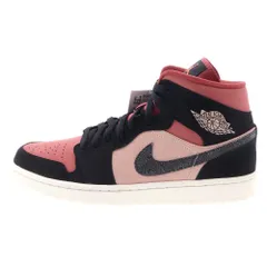 NIKE (ナイキ) WMNS AIR JORDAN 1 MID ウィメンズ エアジョーダン 1 ミッドカットスニーカー レッド/ブラック US11.5/28.5cm BQ6472-202