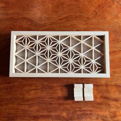 組子細工　衝立　壁掛け　(中)   ハンドメイド   インテリア　天然木