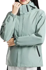 newNE ニューネ マウンテンパーカー アウトドア ジャケット 裏地あり ウィンドブレーカー 通気 ジップパーカー スポーツ 無地(グリーン,  XL)