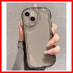 【セール中】 iPhone14Pro_ブラック iPhone14Proケース プクプク クリアケース アクリルスタンド入れ 耐衝撃 バックケース 背面カバー 背