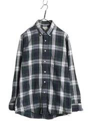 【お得なクーポン配布中!】 90s エルエルビーン チェック フランネル 長袖 ボタンダウン シャツ メンズ M 古着 オールド コットン 長袖シャツ ネルシャツ マルチカラー