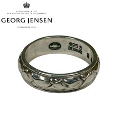 ヴィンテージ SILVER刻印 三角刻印 ジョージジェンセン？ 指輪ユニセックス 北欧デンマーク製ヴィンテージGeorgJensenジョージジェンセン