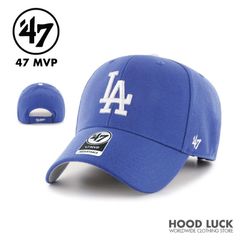 MVP キャップ LAロイヤル×ホワイト ドジャース フォーティーセブン B系 ローライダー HIP HOP ストリート ファッション メンズ レディース ダンス 衣装