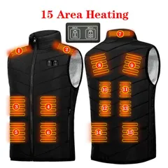 ヒーターベスト 15エリア発熱 電熱ベスト USB給電式 3段階温度調節 前後独立温度設定可能 暖かい 防寒着 インナーベスト 防寒 極暖 電熱 発熱 加熱 温度調整 通勤通学 男女兼用 洗濯可 brlai01