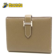 最高峰品◇HERMES ベアンコンパクト ヴォーエプソン ゴールド金具 B 