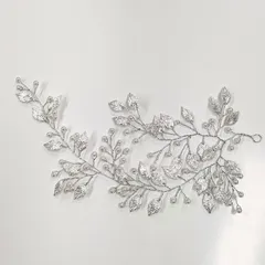 ♡人気♡送料無料　シルバーリーフ　ヘッドアクセサリー　ヘッドドレス　ブライダル