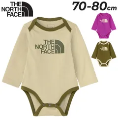 送料無料 ノースフェイス ロンパース 長袖 70cm 80cm THE NORTH FACE 赤ちゃん ベビー服 ベビーウェア 綿100% カバーオール つなぎ オーガニックコットン 新生児 乳幼児 男の子 女の子 子ども 秋 冬 子供服 BABY ブランド 