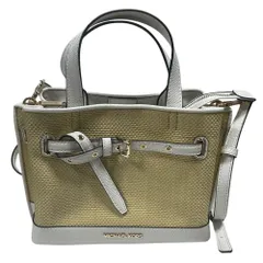 ◆未使用品◆ MICHAEL KORS マイケルコース EMILIA サッチェル スモール ハンドバッグ ショルダーバッグ ベージュ×ホワイト V77319NC