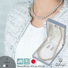 SATO PEARL サトウパール ライトグレー ネックレス イヤリングセット 
