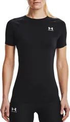 【送料無料】 アンダーアーマー レディース Tシャツ トップス Under Armour Women's HeatGear Compression Short-Sleeve T-Shirt Black/White