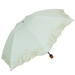 シノワズリーモダンペイズリー刺繍ミニ折りたたみ晴雨兼用日傘
