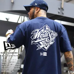 ニューエラ Tシャツ 半袖 全4種 大きいサイズ MLB ヤンキース NY LA Sox ロゴ ニューヨークヤンキース 黒 白 紺 ビッグシルエット ワールドシリーズ b系 ヒップホップ ファッション ストリート系 ブランド 服 14121906