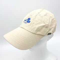 ◇ Θ Disney ディズニー 刺<!-利用不可文字-!>ロゴ キャップ 帽子 ベージュ サイズ表記なし レディース メンズ E  【1502180007507】