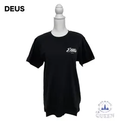 ☆新品☆ Deus Ex Machina デウスエクスマキナ トップス 半袖 Tシャツ ワンポイント バックプリント DMW41808C-BLK-L 大きいサイズ レディース メンズ ユニセックス ブラック L u-238 送料無料のサムネイル