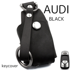 [NONINA] AUDI アウディ キーケース （黒用ぺージ） キーカバー キーホルダー オイルレザー  本革 A4 A5 Q5 Q7 TT スマートキーケース