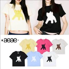 [aeae] 25SS ★Web Logo Dot Crop T-Shirts- 2色 ★ ◇25SS AEAE Web Logo Dot Crop T-Shirts/2色◇ (AEAE/Tシャツ