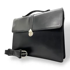 【美品】フェラガモ 2WAY ビジネスバッグ レザー 濃灰 ロゴショルダー 美品】フェラガモ 2WAY ビジネスバッグ レザー 濃灰 ロゴ