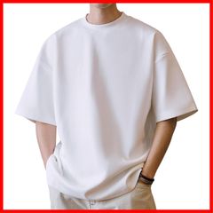 【在庫わずか】ビッグシルエット ストレッチ 厚手 スウェット (半袖) エアレイヤー Tシャツカットソー 9オンス 春夏服 SS」ファッション メンズ「2024 WELL] [CHANGE