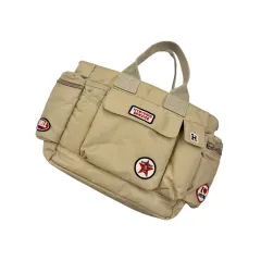 HYSTERIC GLAMOUR(ヒステリックグラマー) パッチ パデッド ボストンバッグ ベージュ