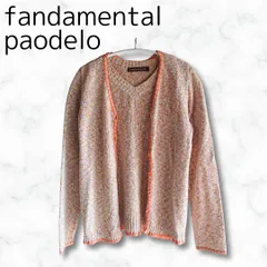 a742 【fandamental paodelo】ファンダメンタル パオデロ アンサンブル セーター カーディガン 春 秋日本製　綿　コットン